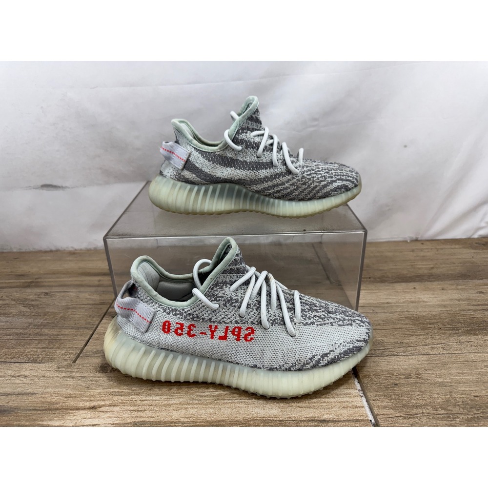 Adidas Yeezy Boost 350 V2 Blue Tint B37571 Mens Size 5 Grey Sneakers